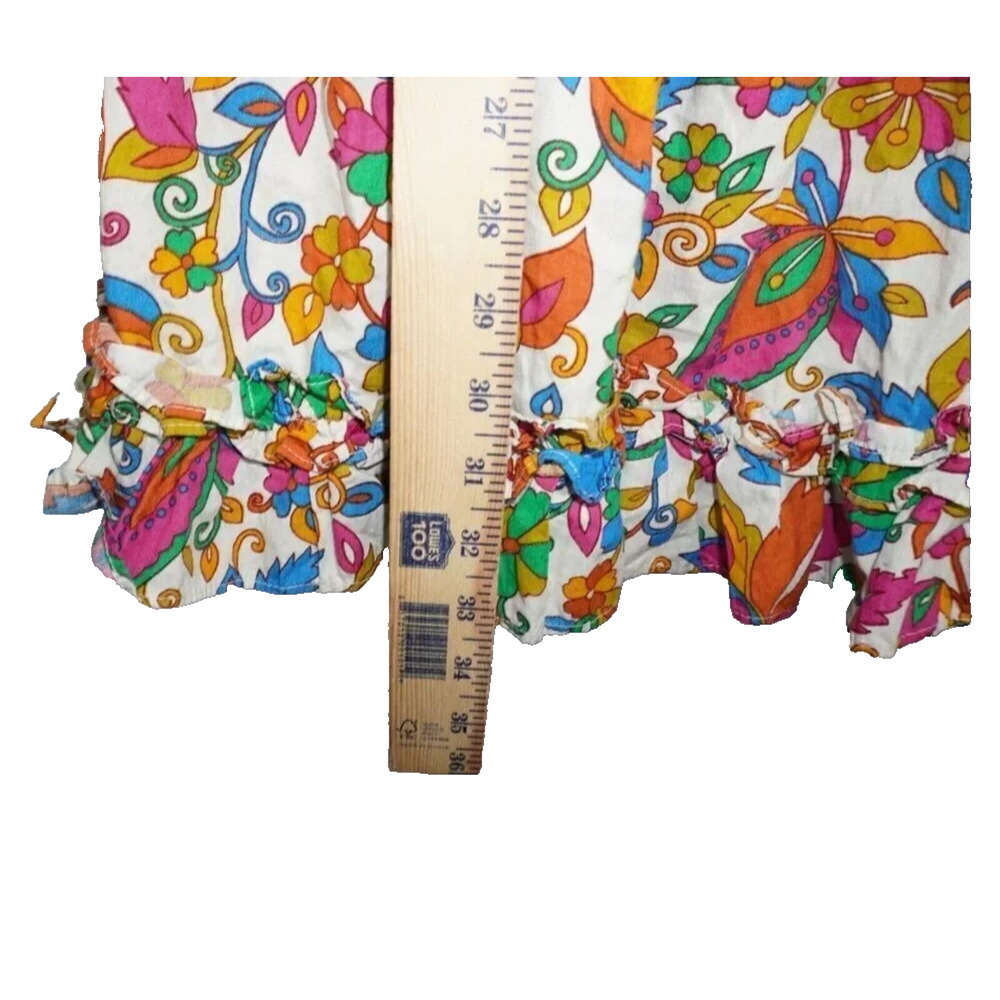House of Harlow 1960 Psychedelic Floral Mini Dress M Boho Resort Ibiza Y2K - Picture 3 of 4